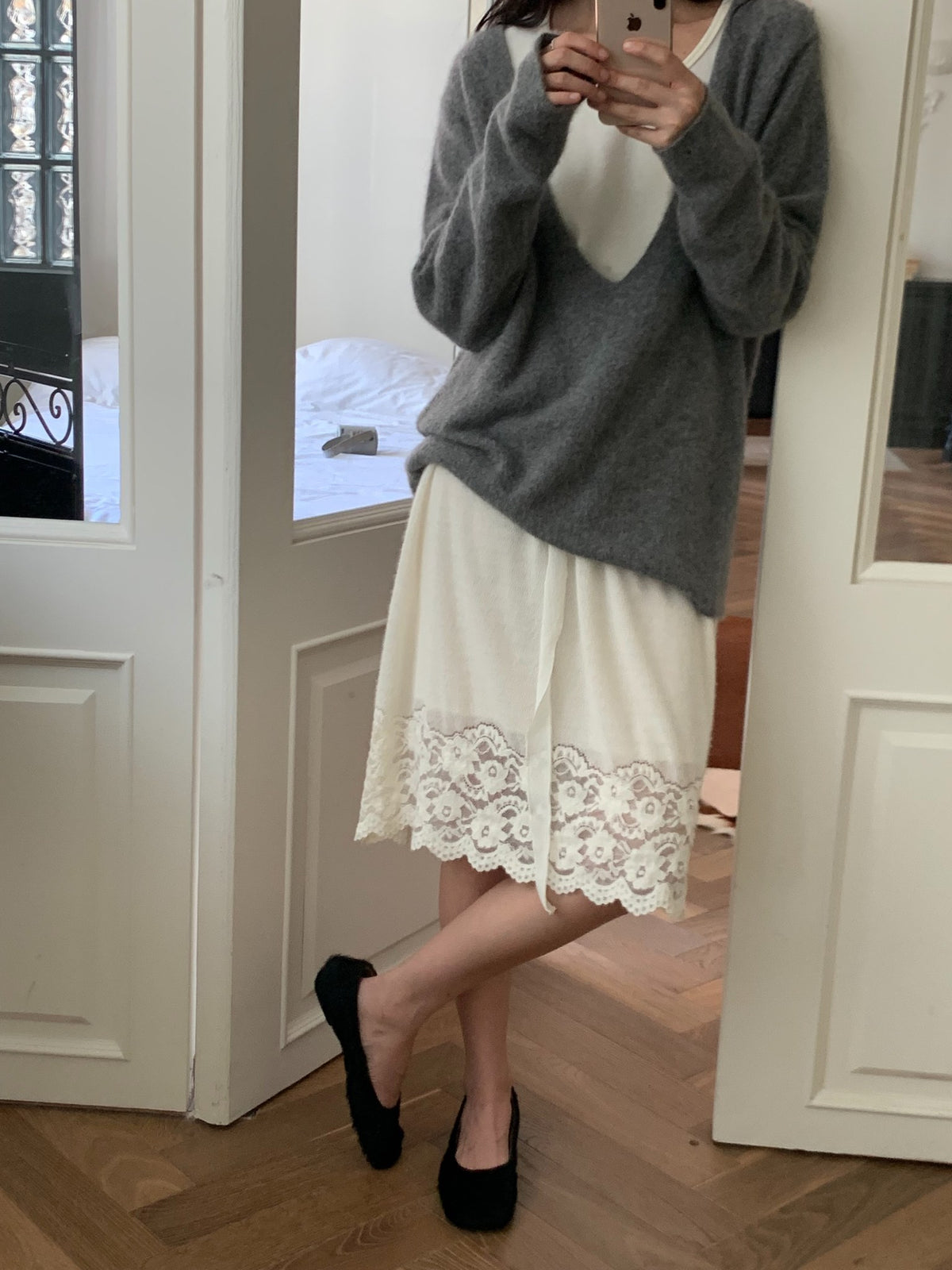 raccoon hill v knit-4col