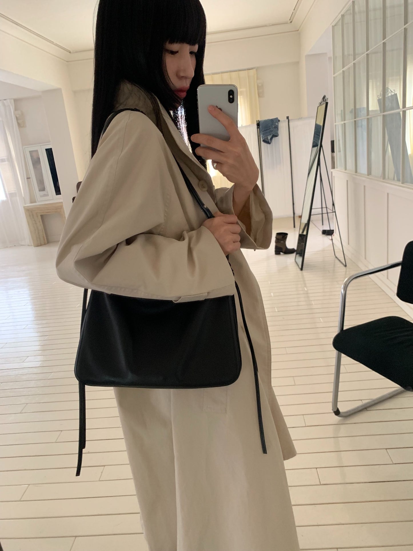 pierre high-neck trench coat
