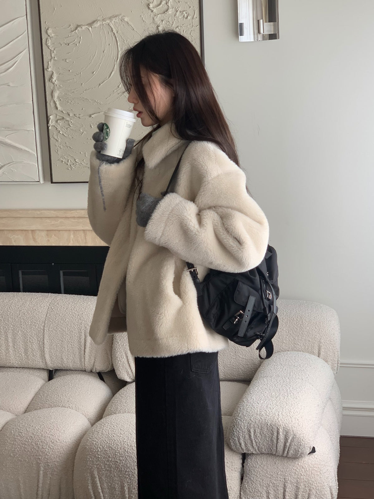 Ferry shearling mustang-2col