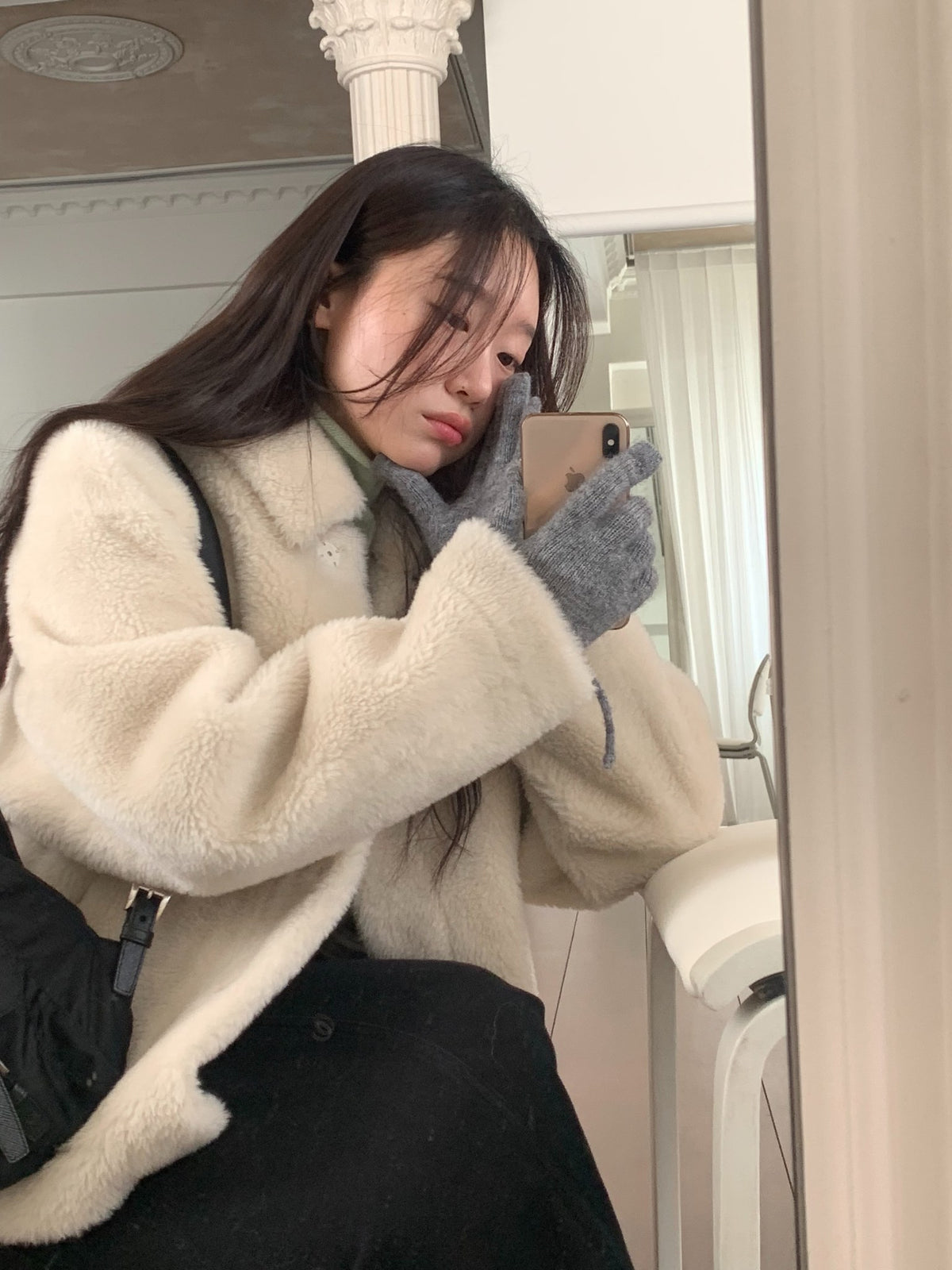 Ferry shearling mustang-2col