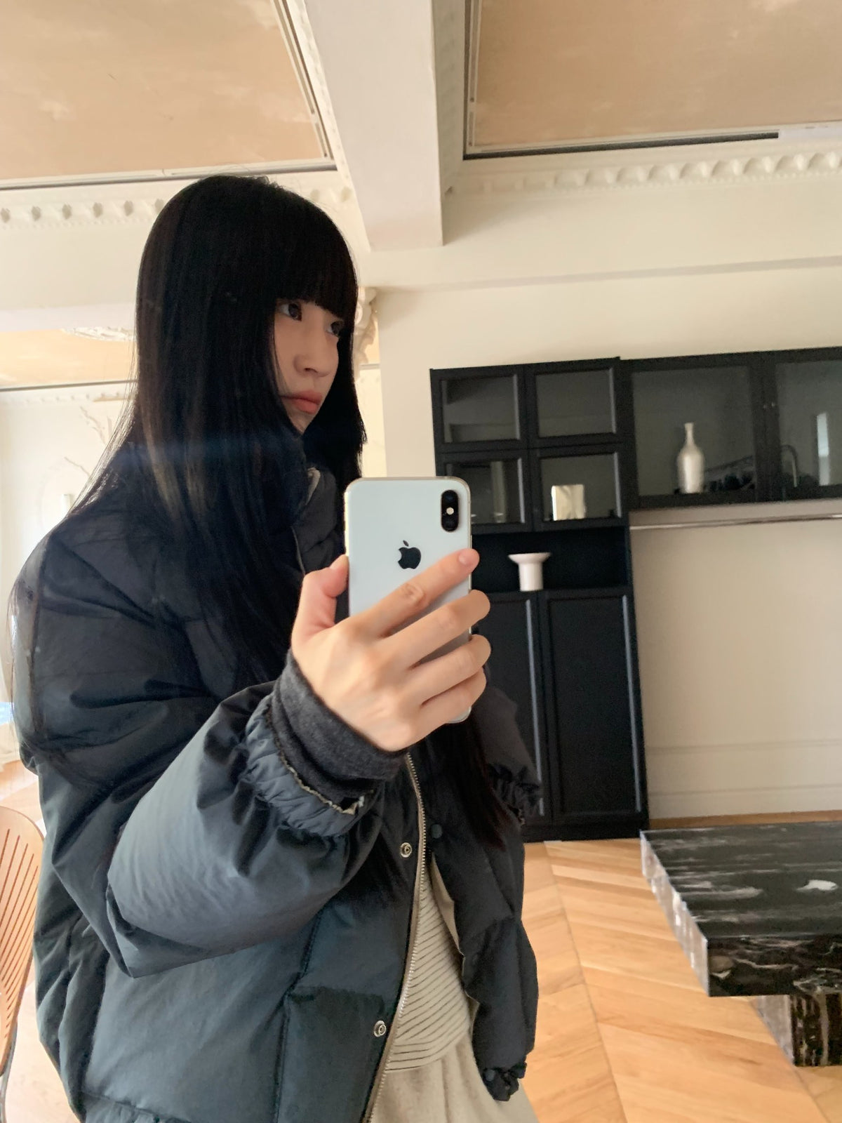 prima reversible down jacket-2col