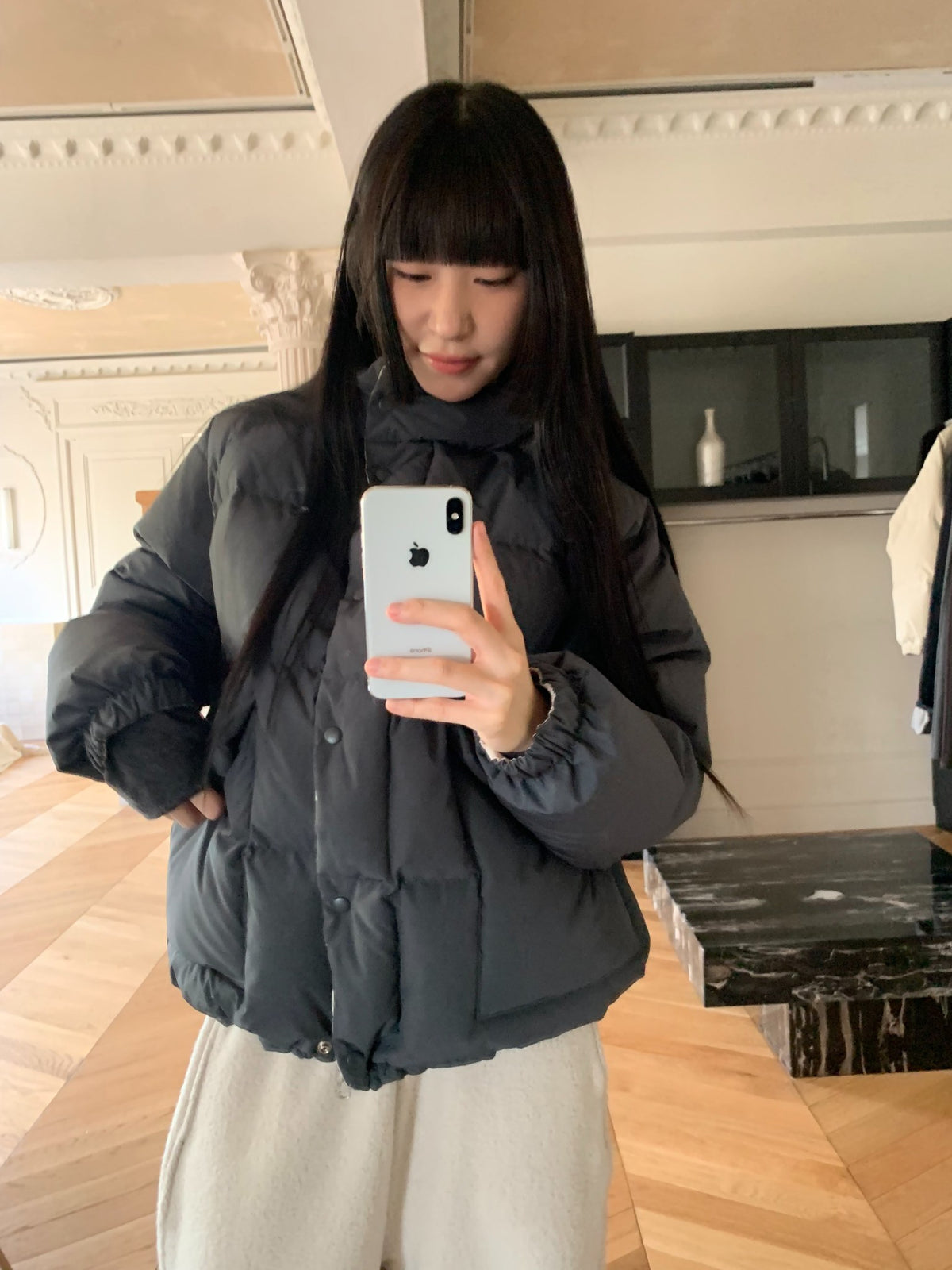 prima reversible down jacket-2col