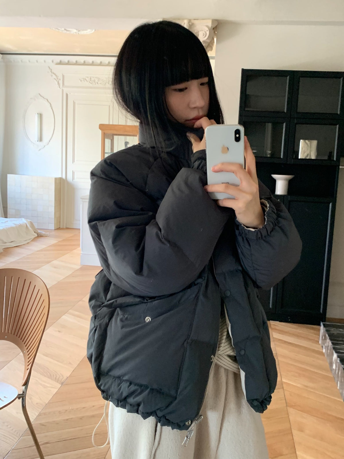 prima reversible down jacket-2col
