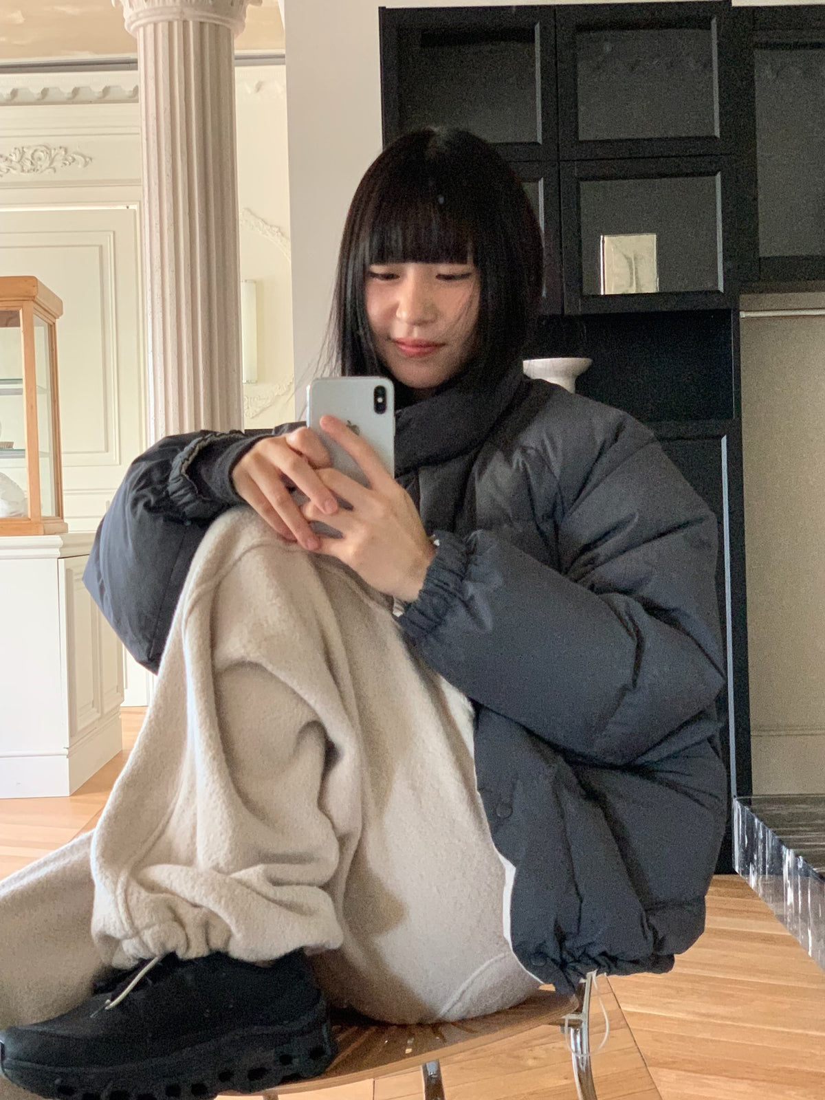 prima reversible down jacket-2col