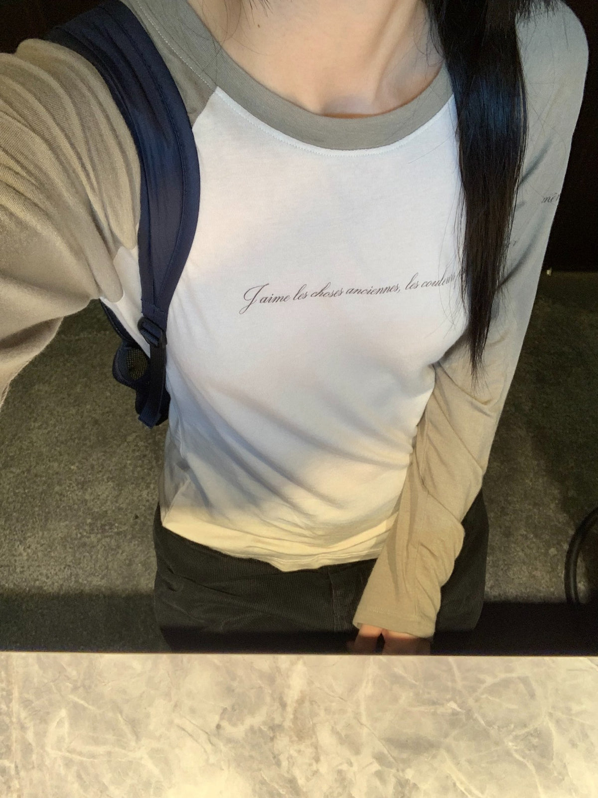 lettering raglan T-4col
