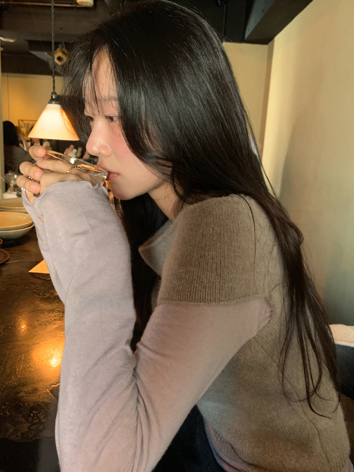 Dial off shoulder knit-4col