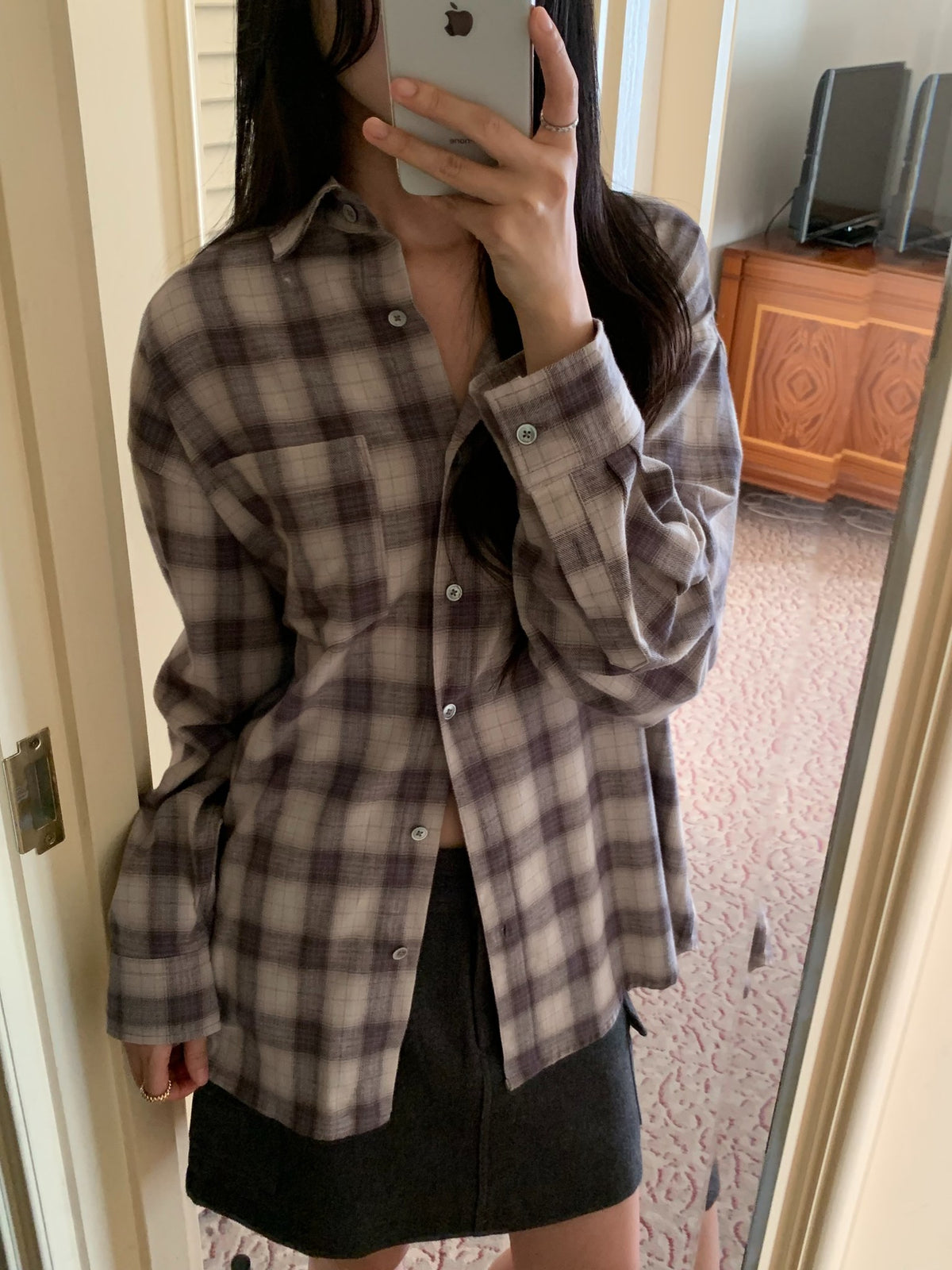 rainy peach shirt