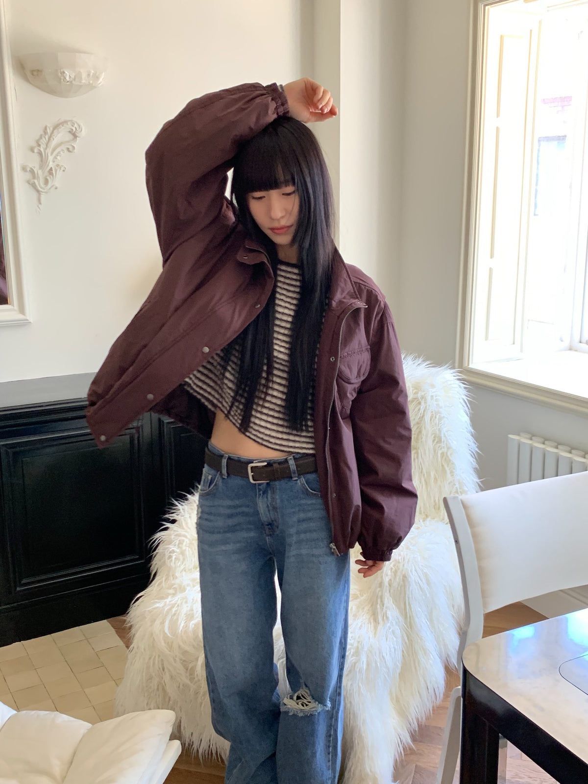 laboum crop knit-2col