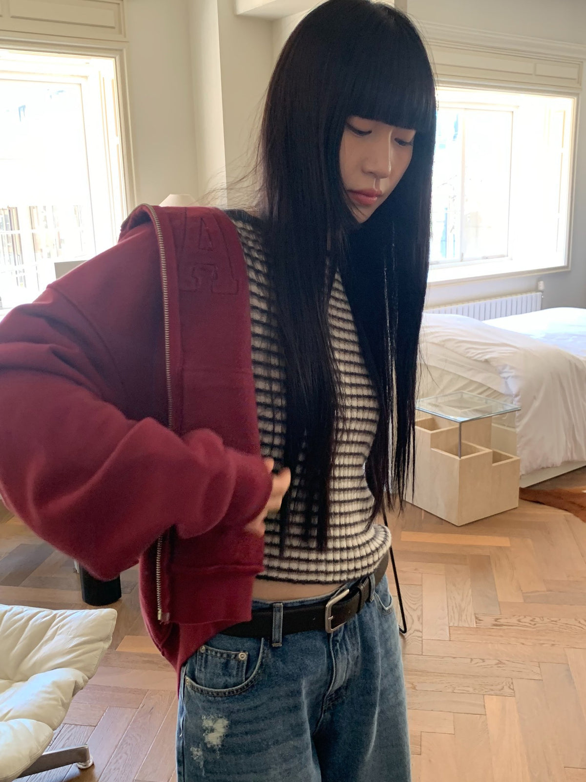 laboum crop knit-2col