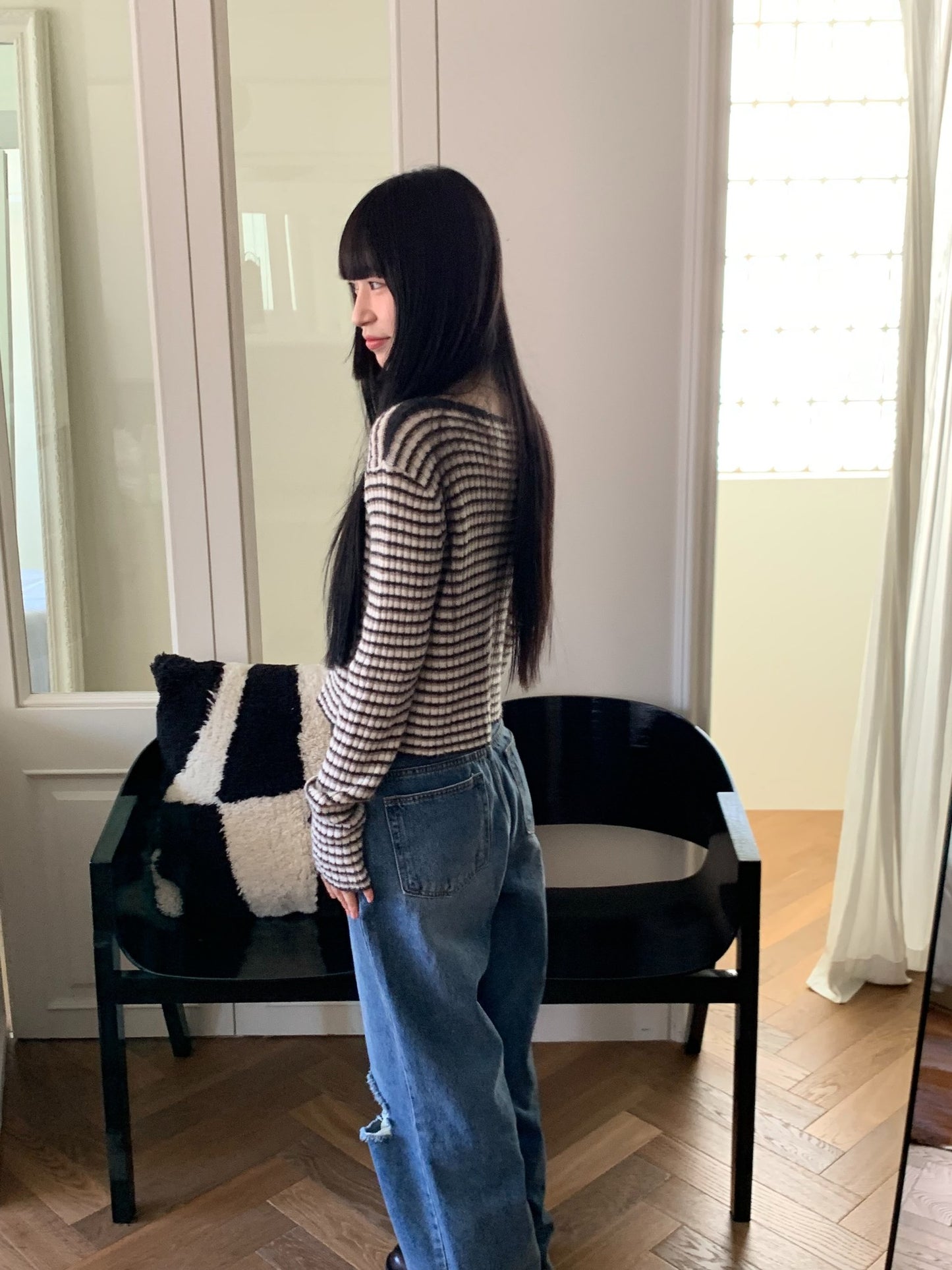 laboum crop knit-2col