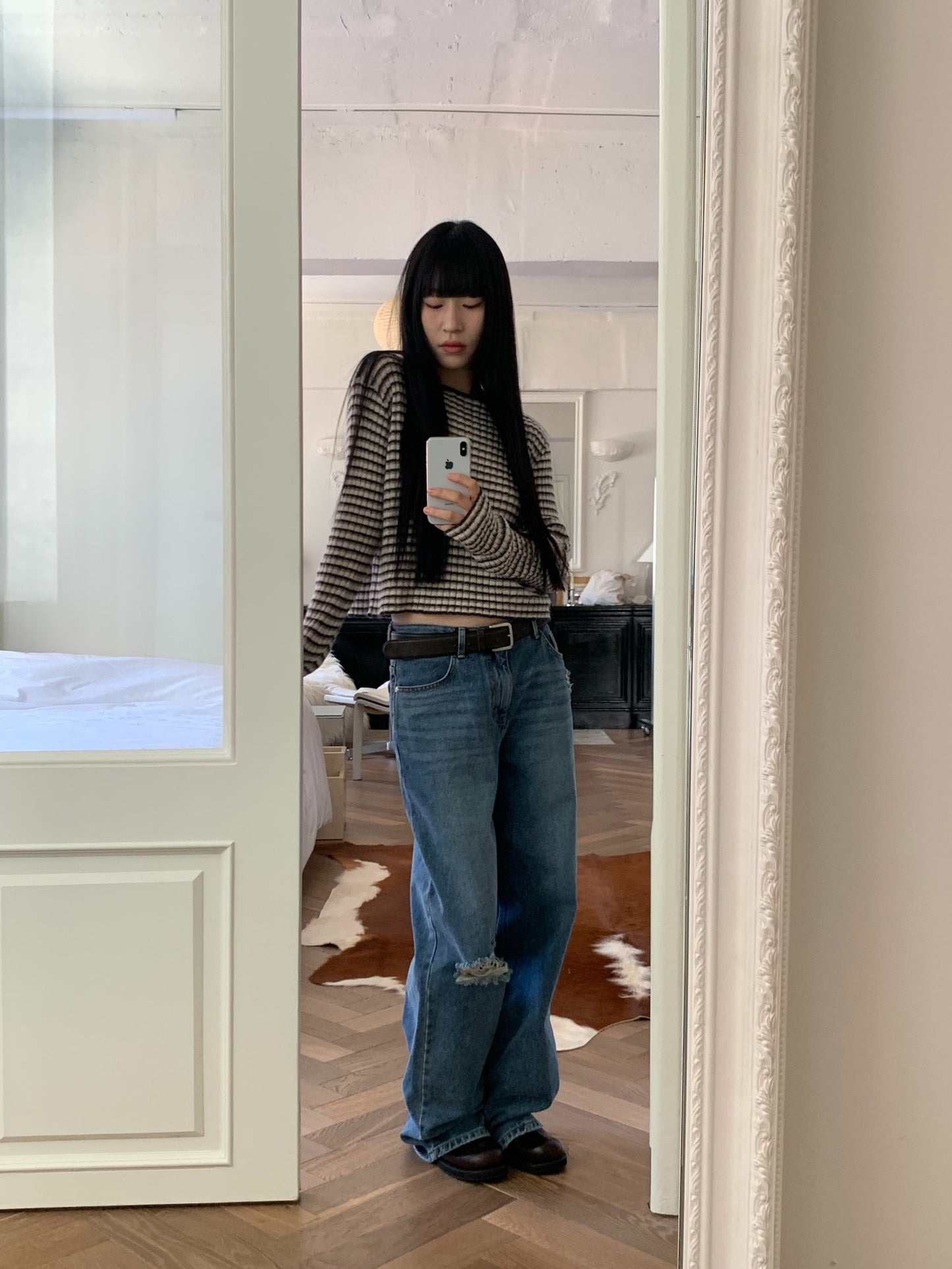 laboum crop knit-2col