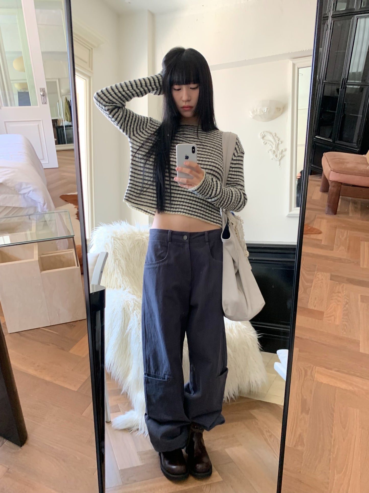 laboum crop knit-2col