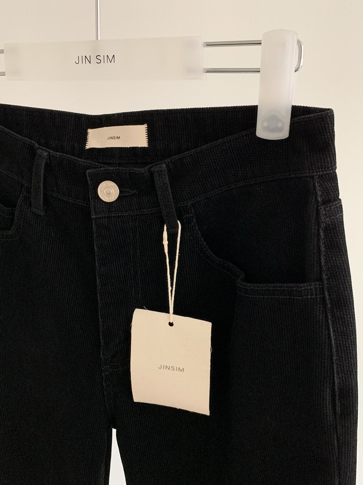 black corduroy pants