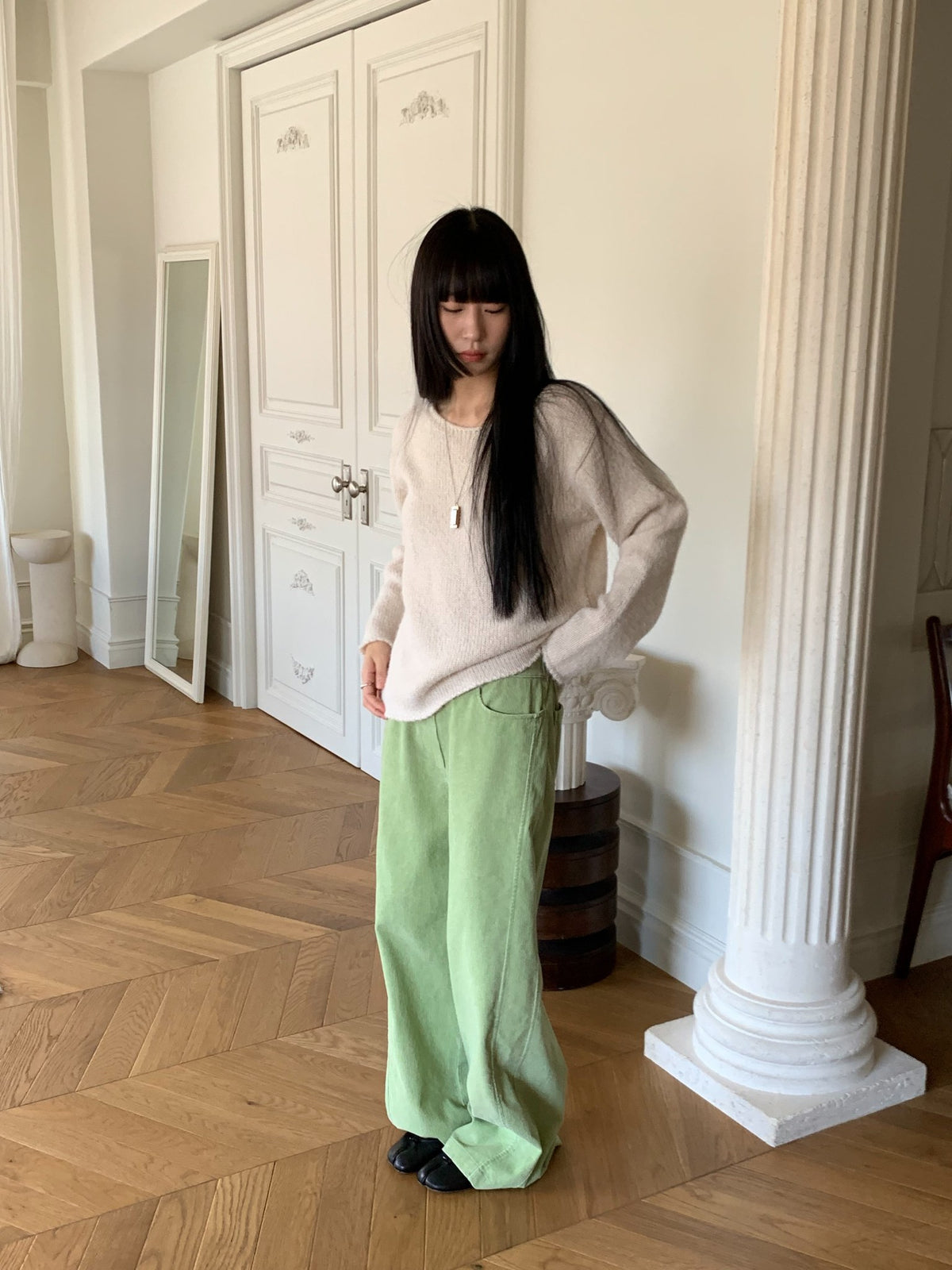 mute corduroy pants-4col