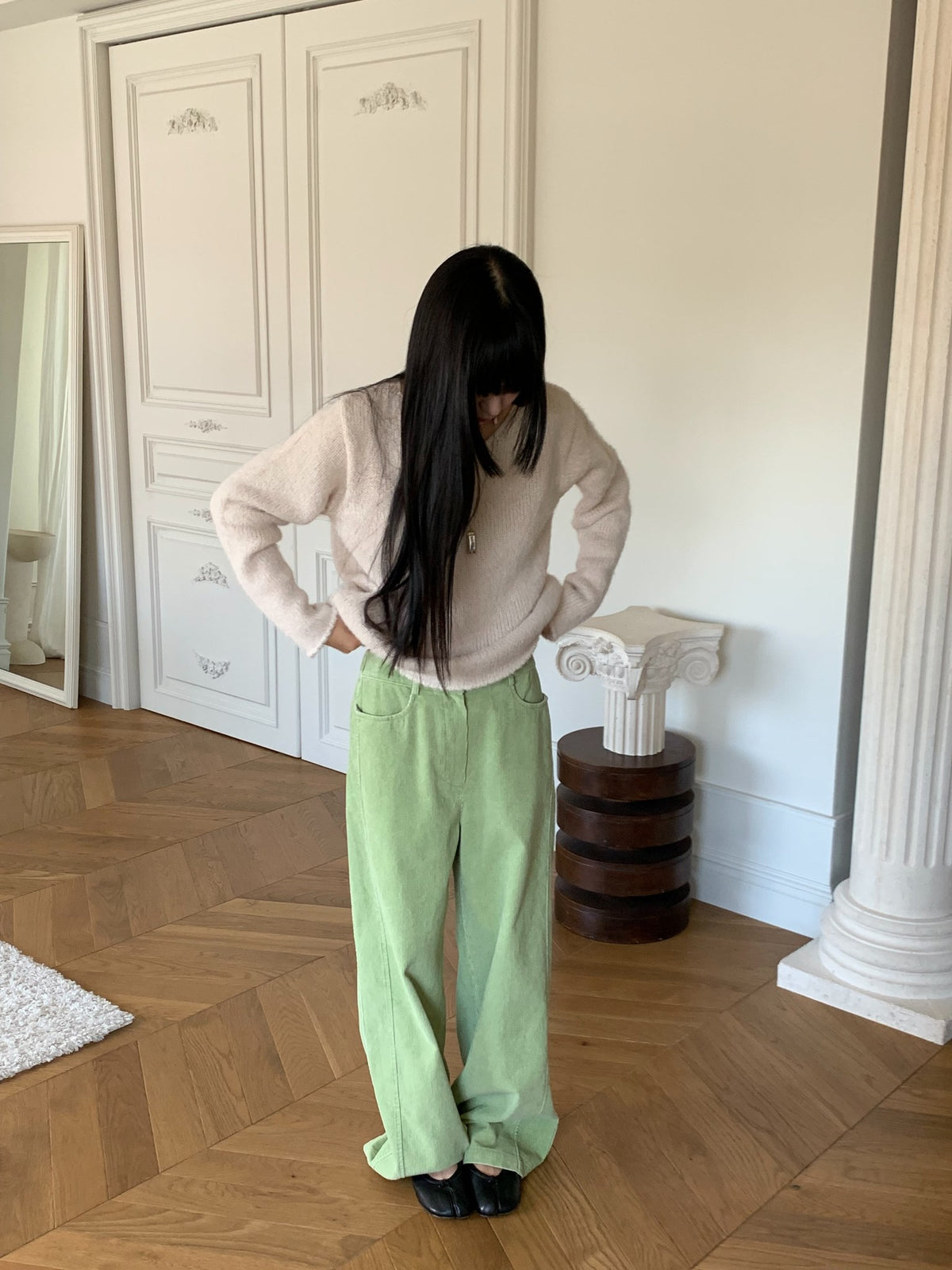 mute corduroy pants-4col