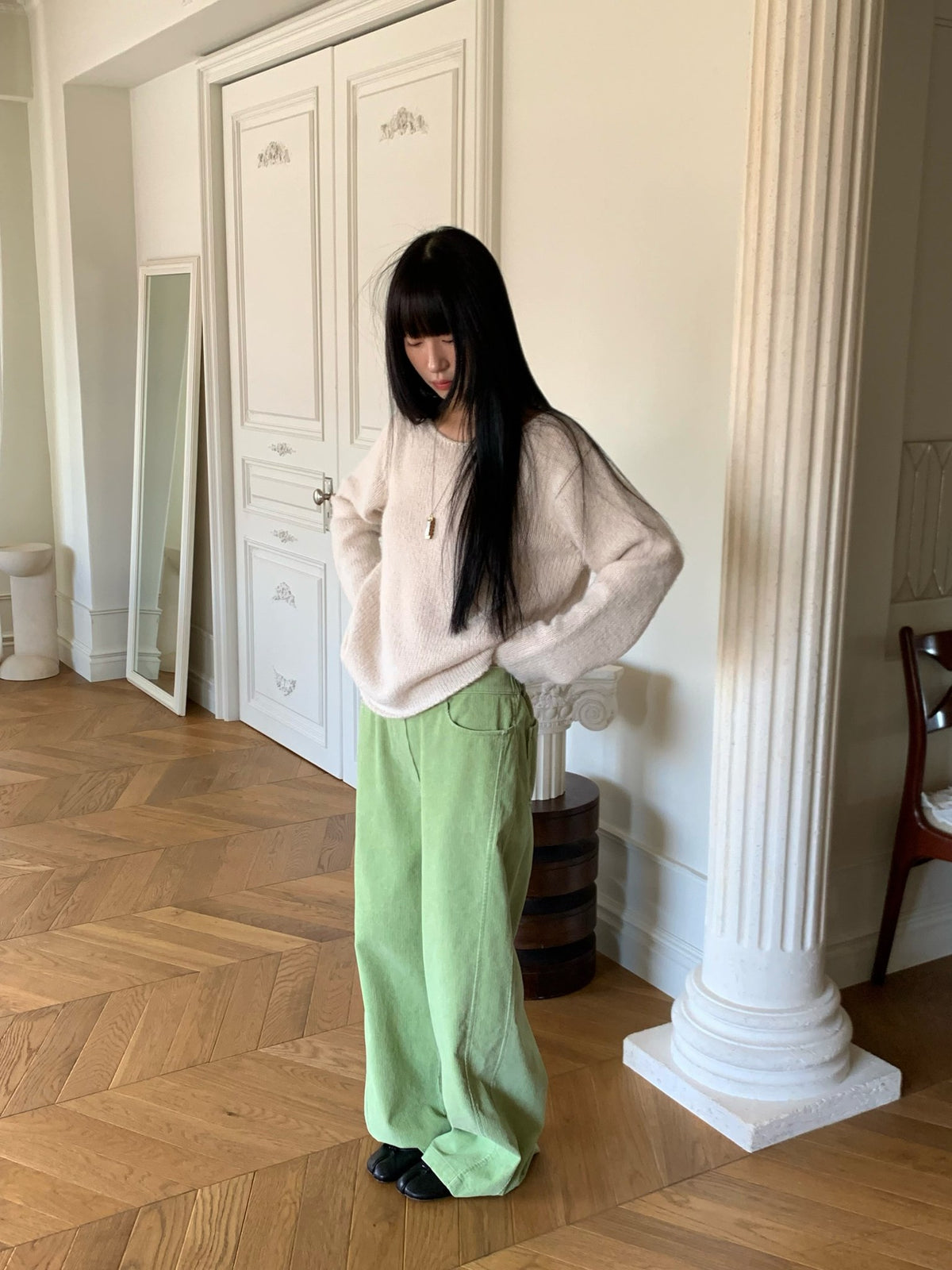 mute corduroy pants-4col