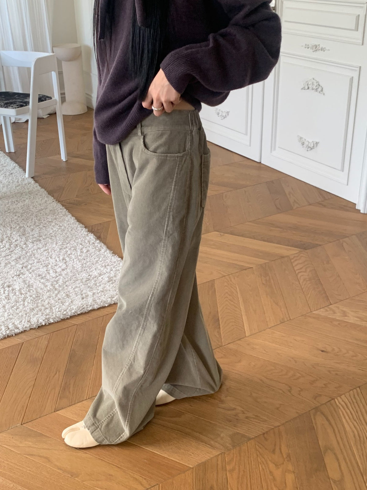 mute corduroy pants-4col