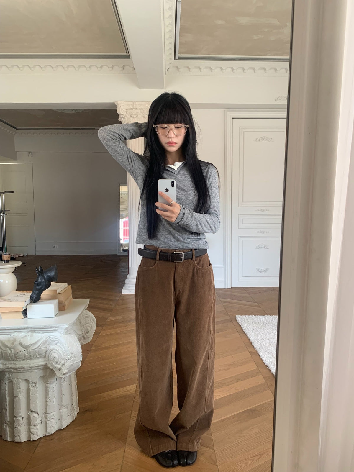 mute corduroy pants-4col