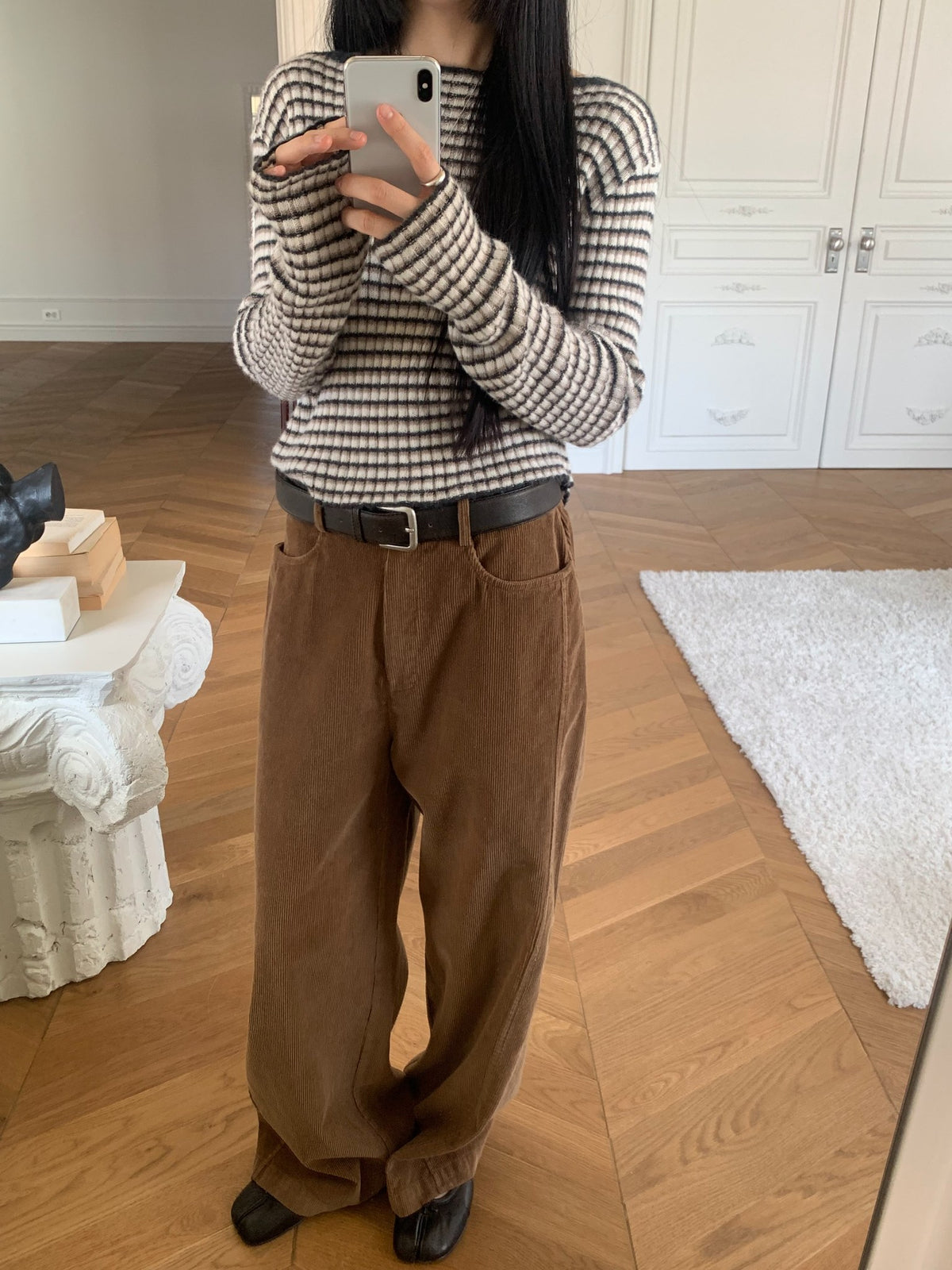 mute corduroy pants-4col