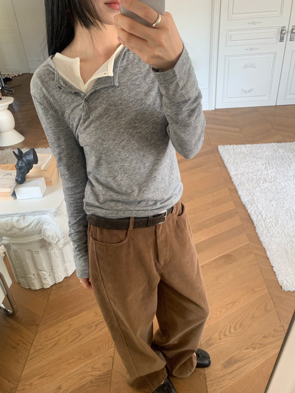 mute corduroy pants-4col