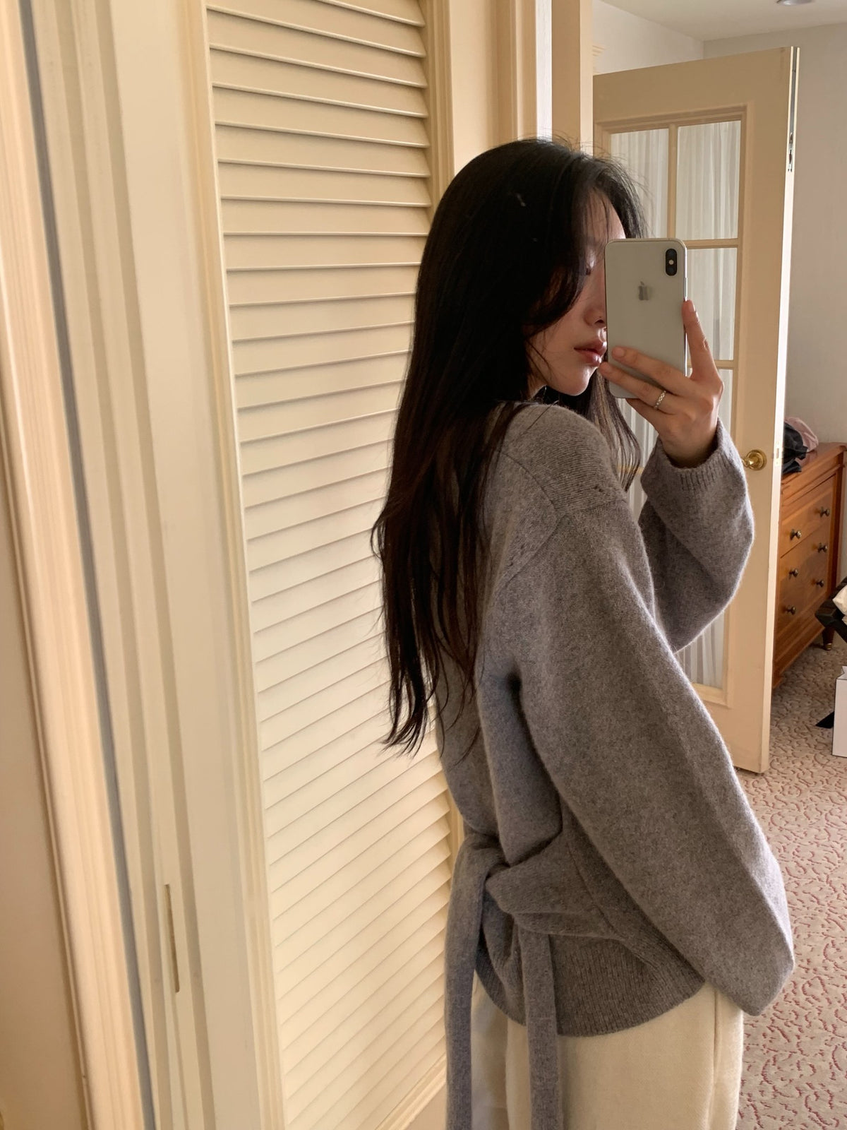 mile v-neck knit-4col