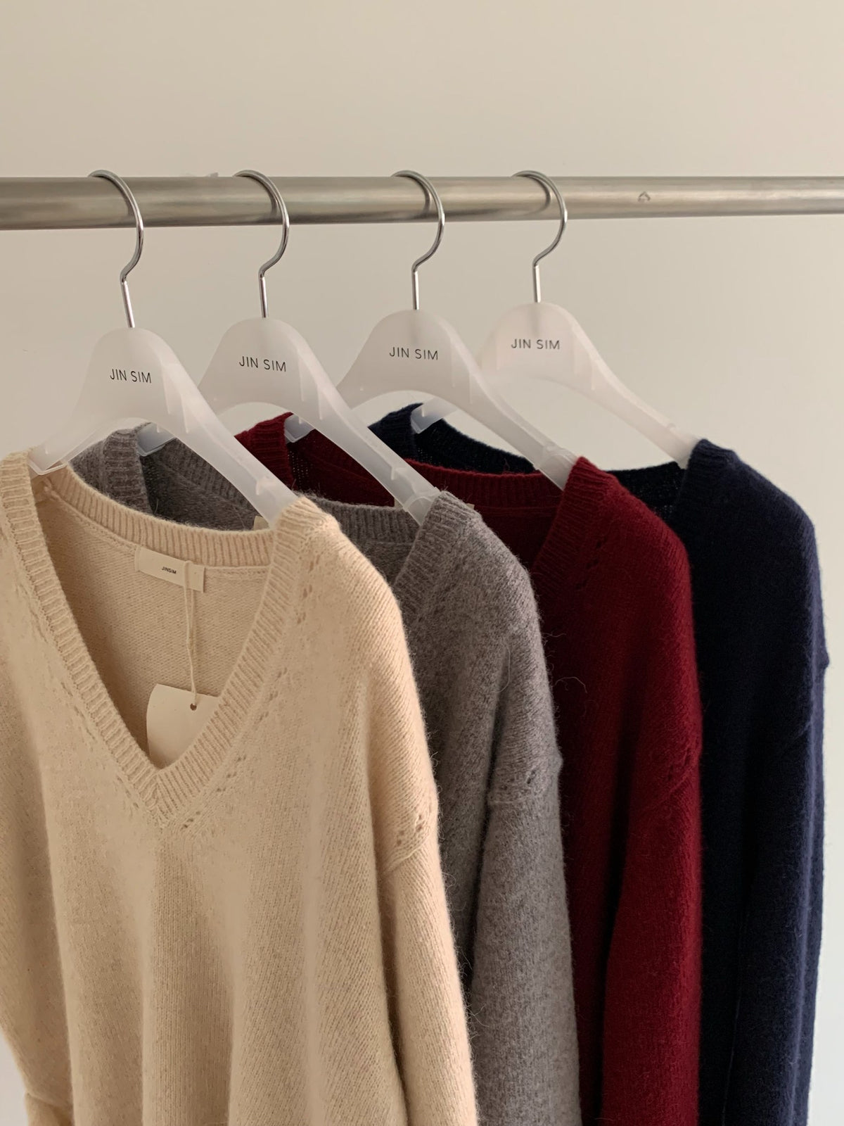 mile v-neck knit-4col