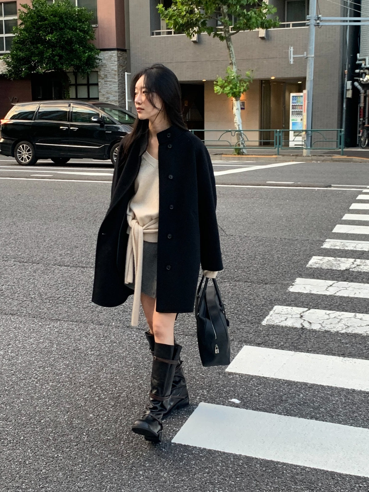 mile v-neck knit-4col