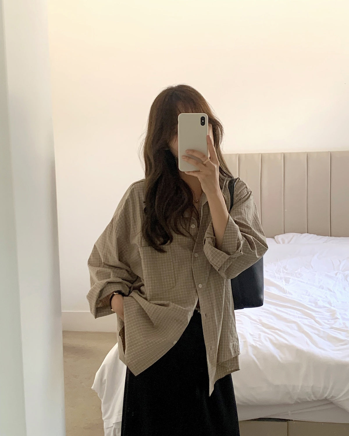 liter denny check shirt-2col