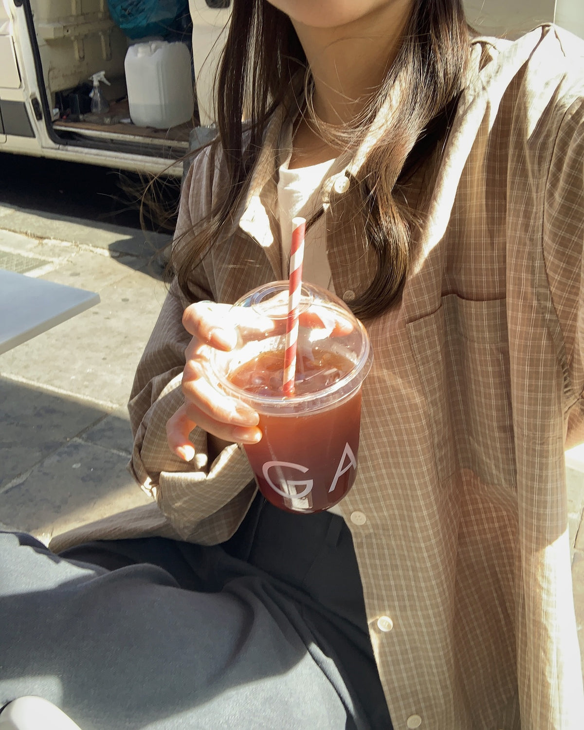 liter denny check shirt-2col