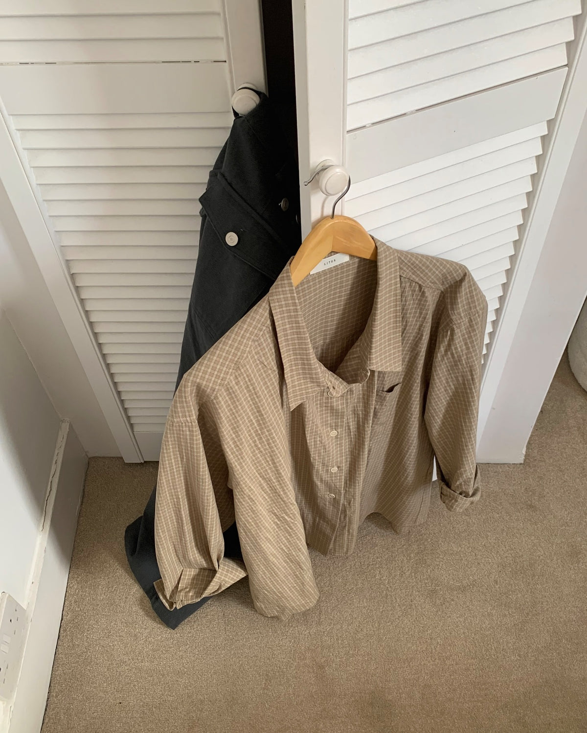 liter denny check shirt-2col