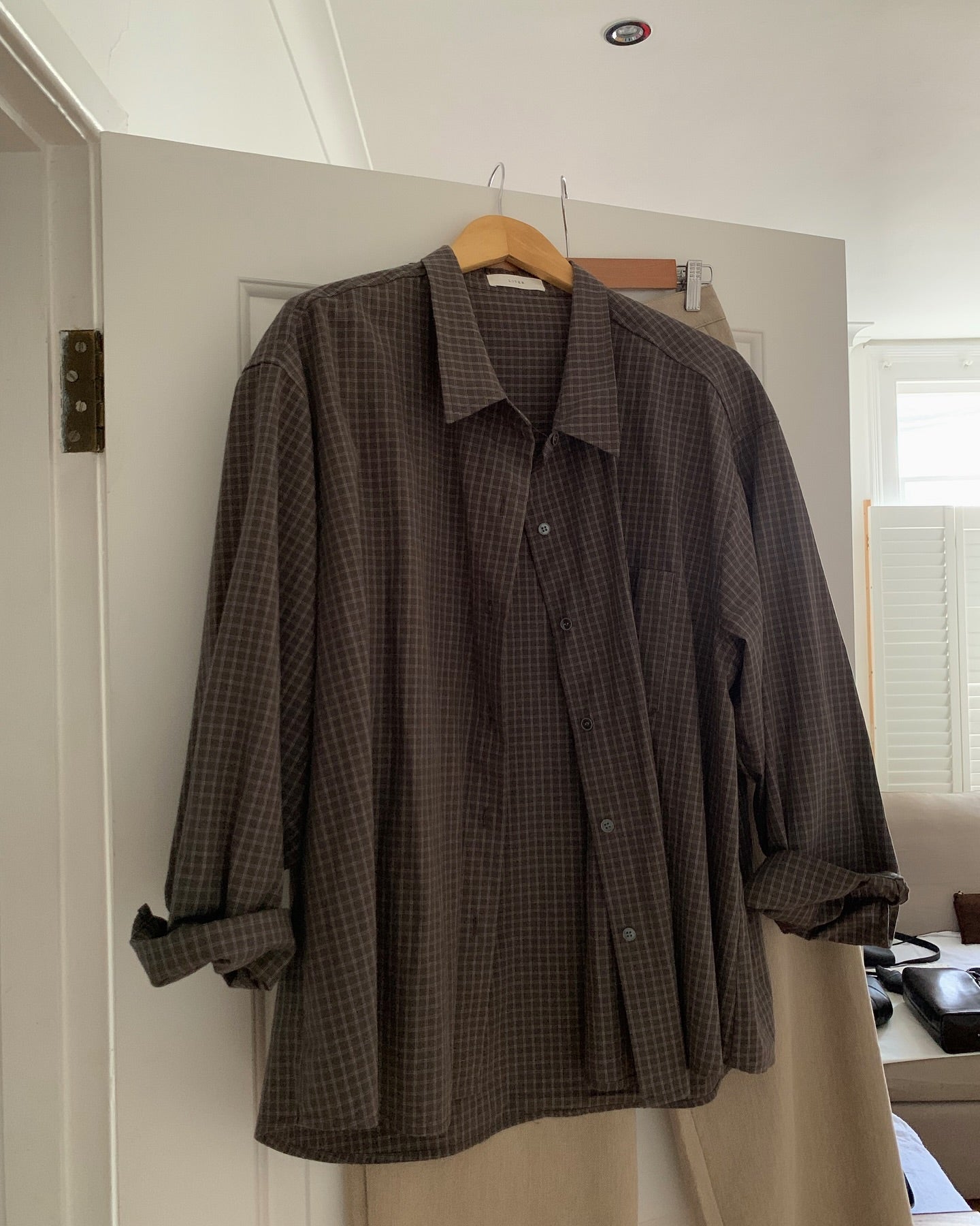 liter denny check shirt-2col