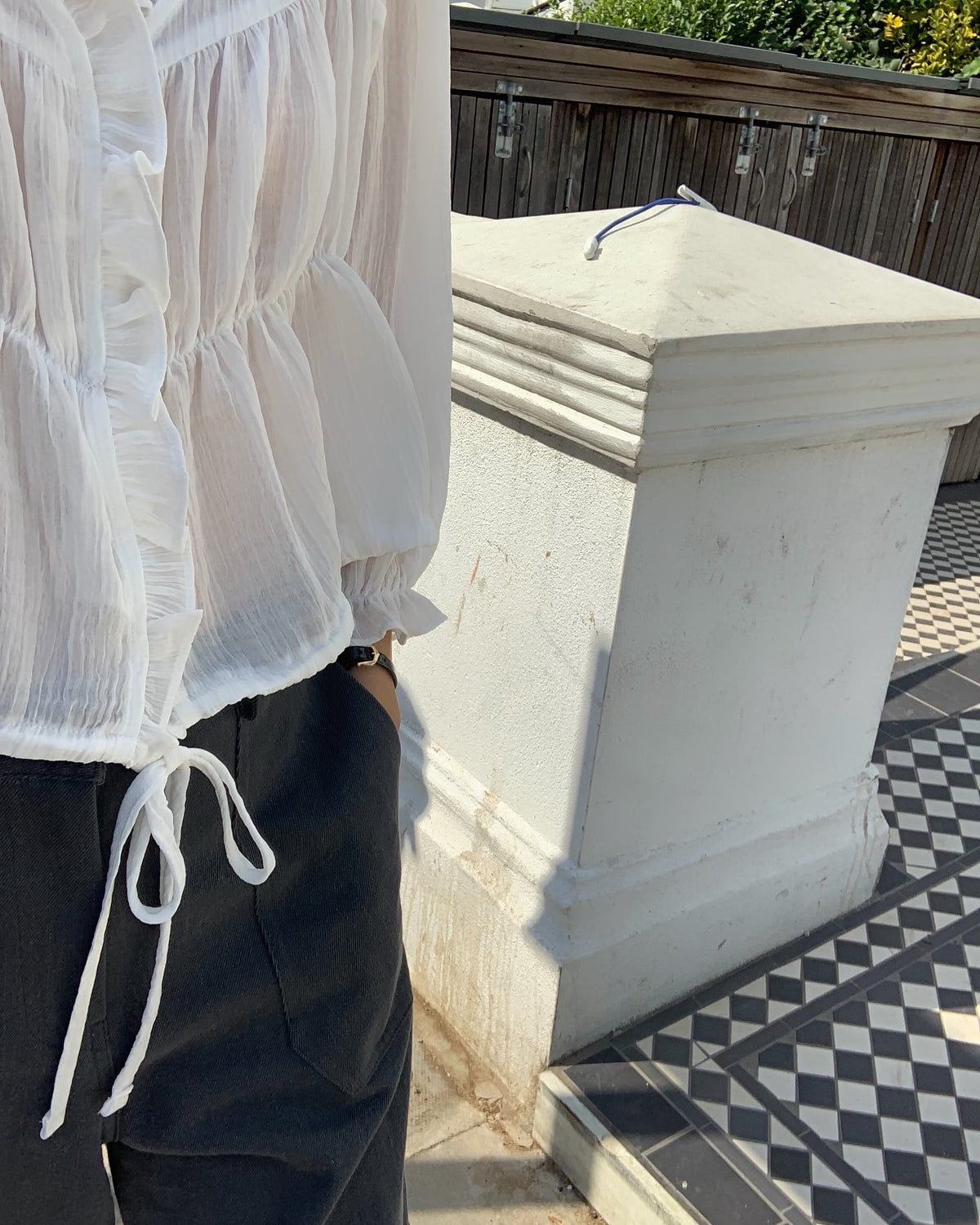 liter if chiffon blouse cardigan-2col