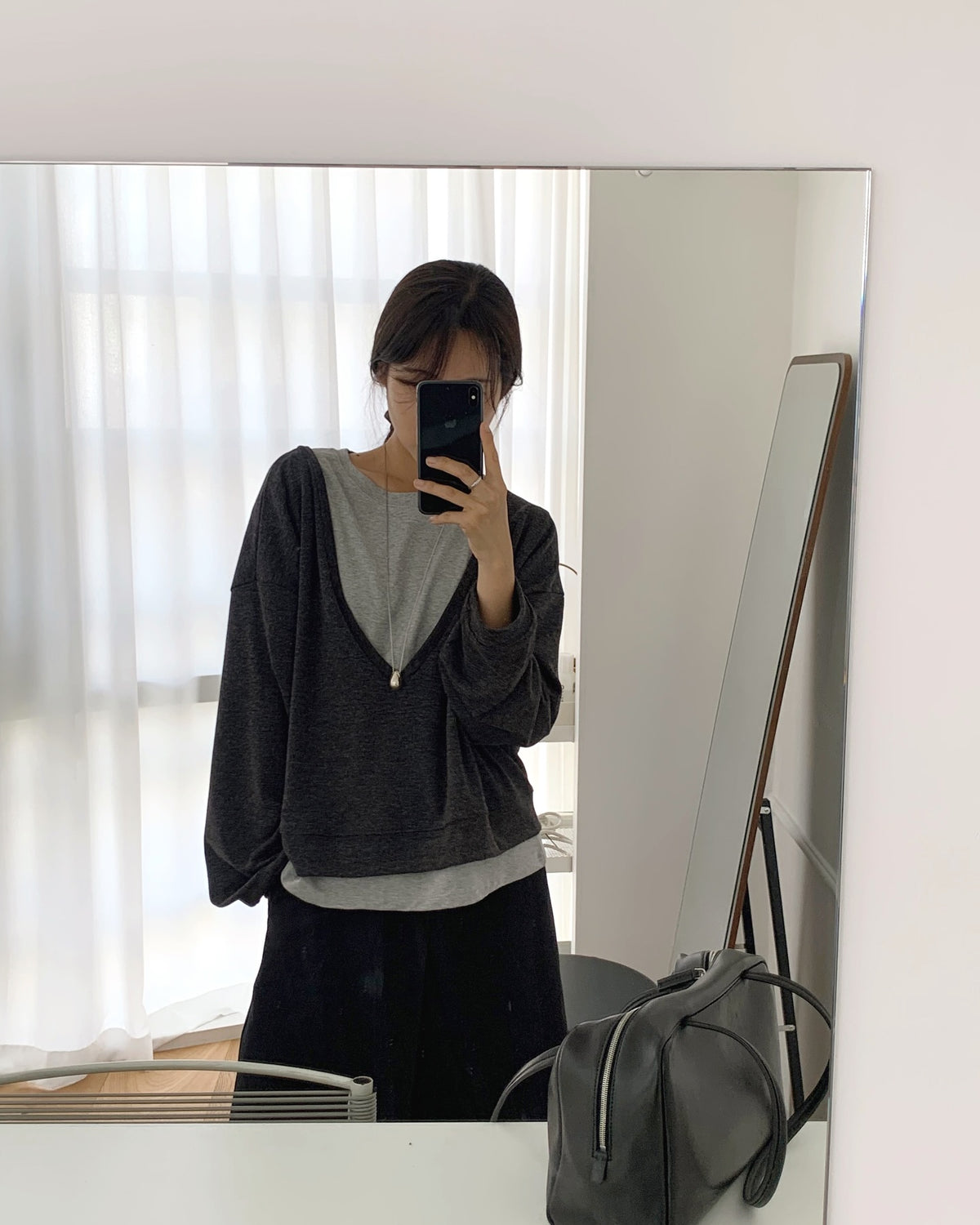 liter city boxy short-sleeve T-2col