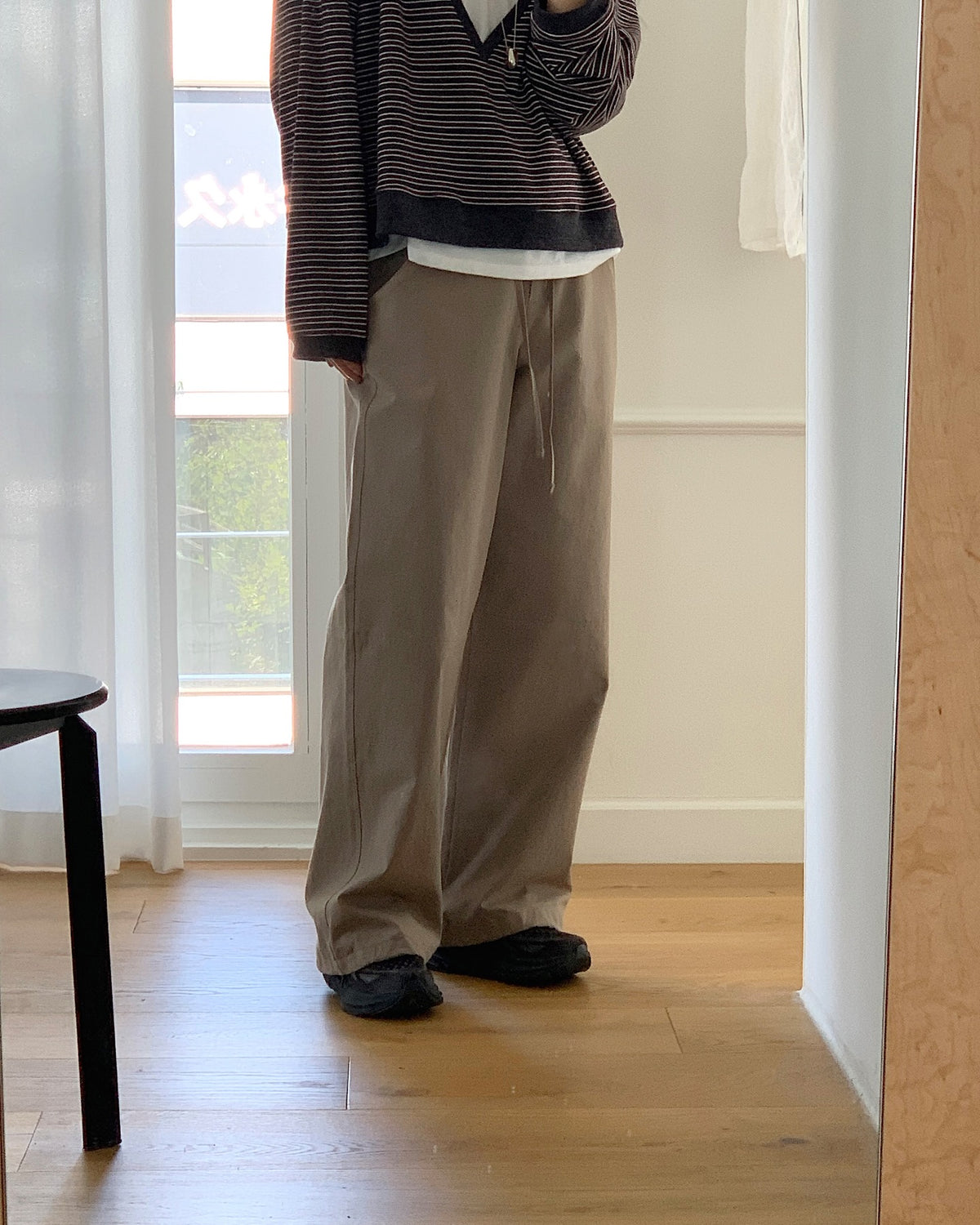 liter toast drawstring pants-2col