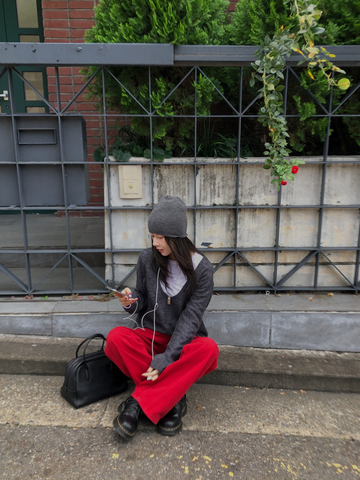 ️ 160 red dying denim