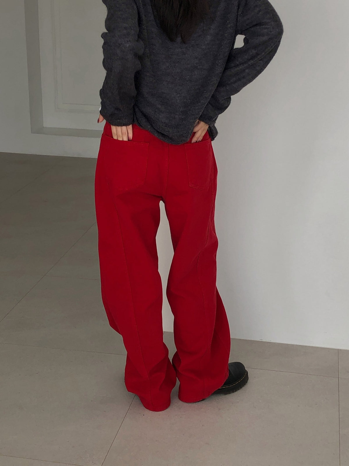️ 160 red dying denim