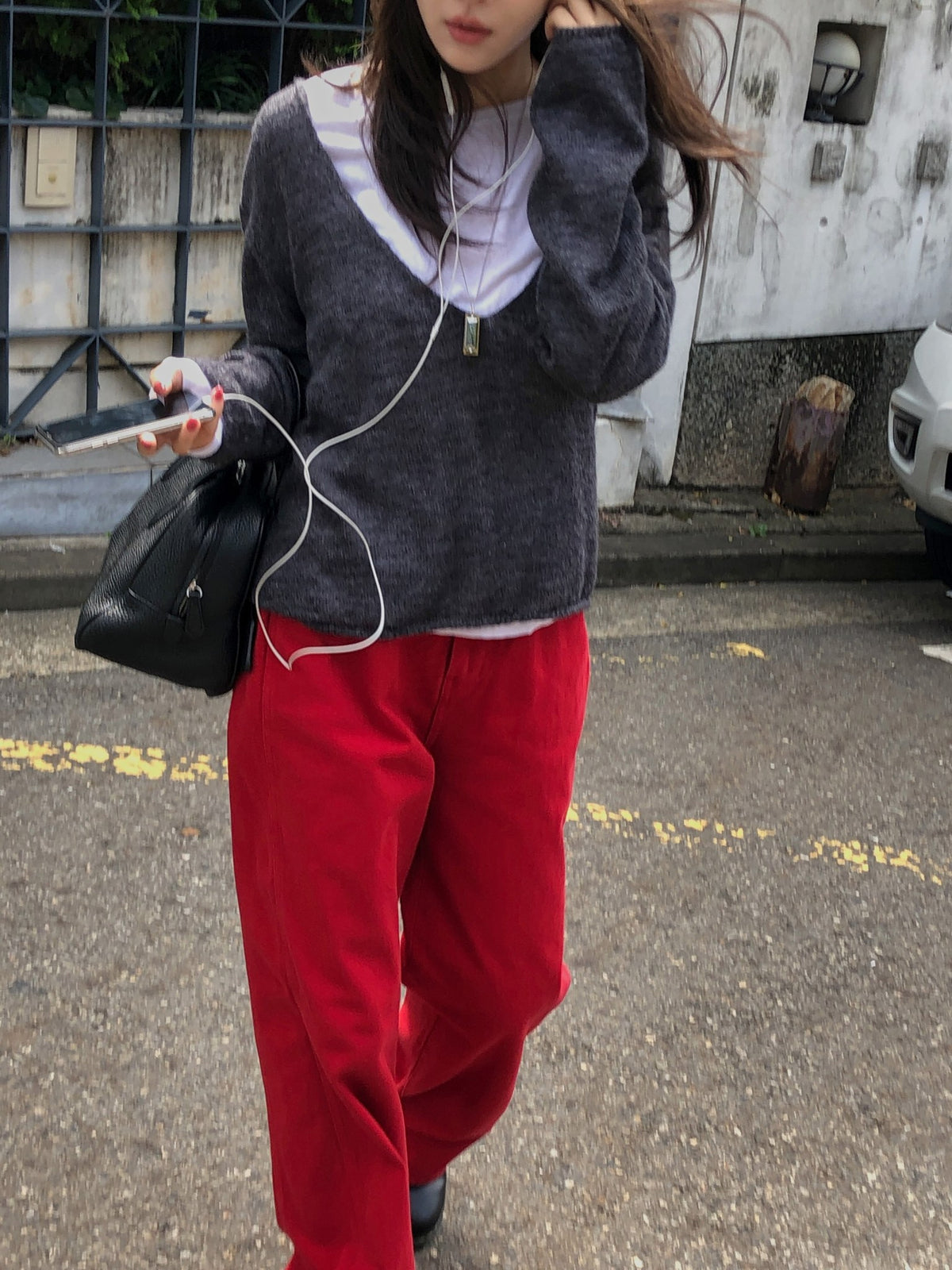 ️ 160 red dying denim
