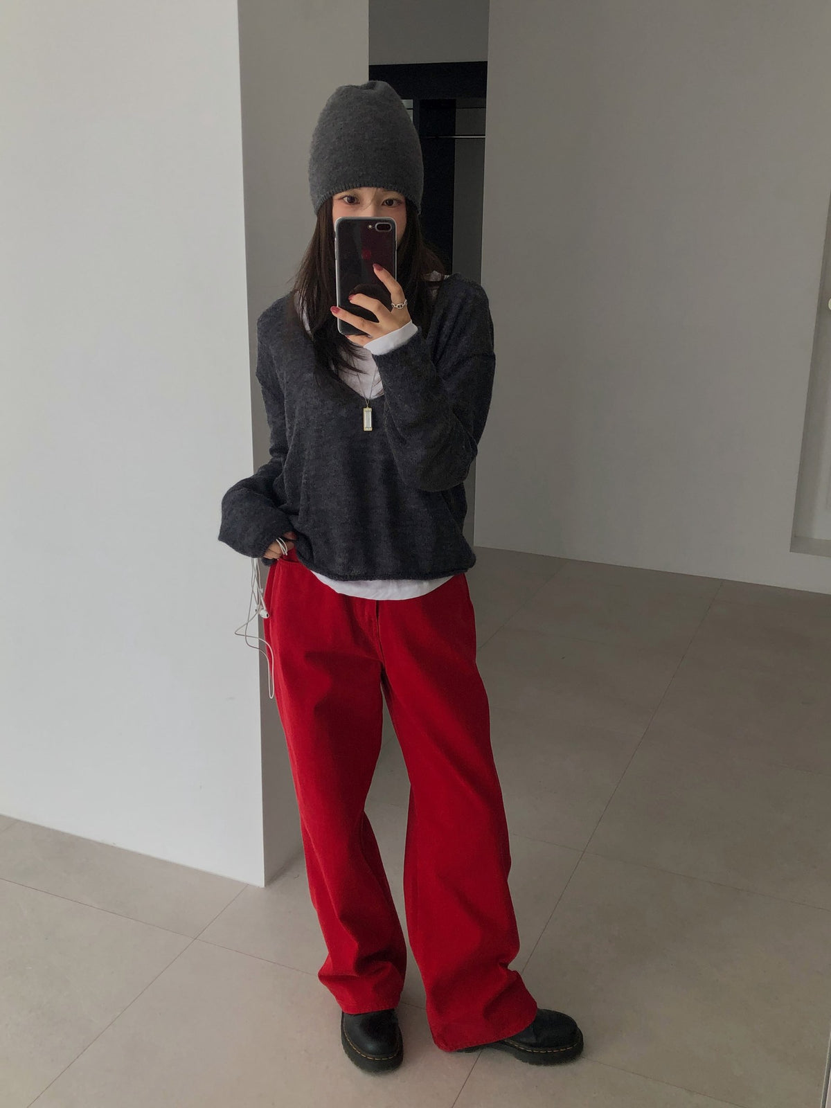 ️ 160 red dying denim