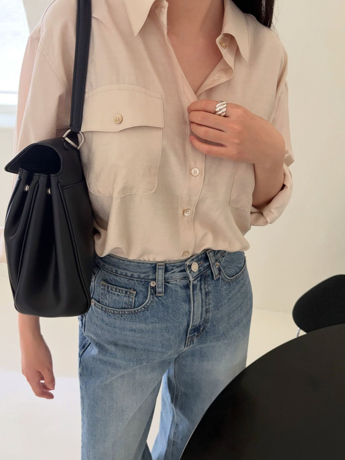 ️ 162 rear incision denim
