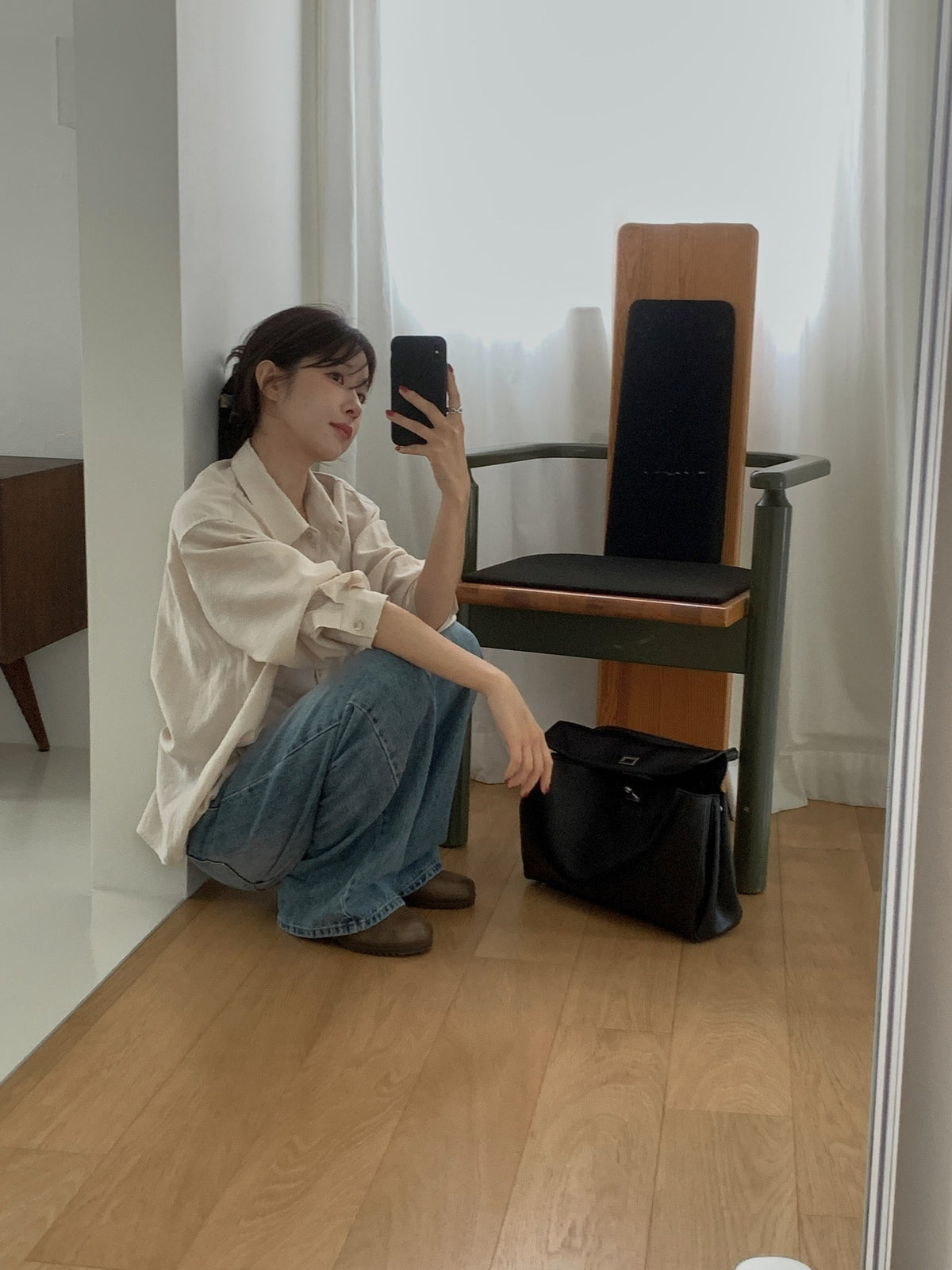 ️ 162 rear incision denim