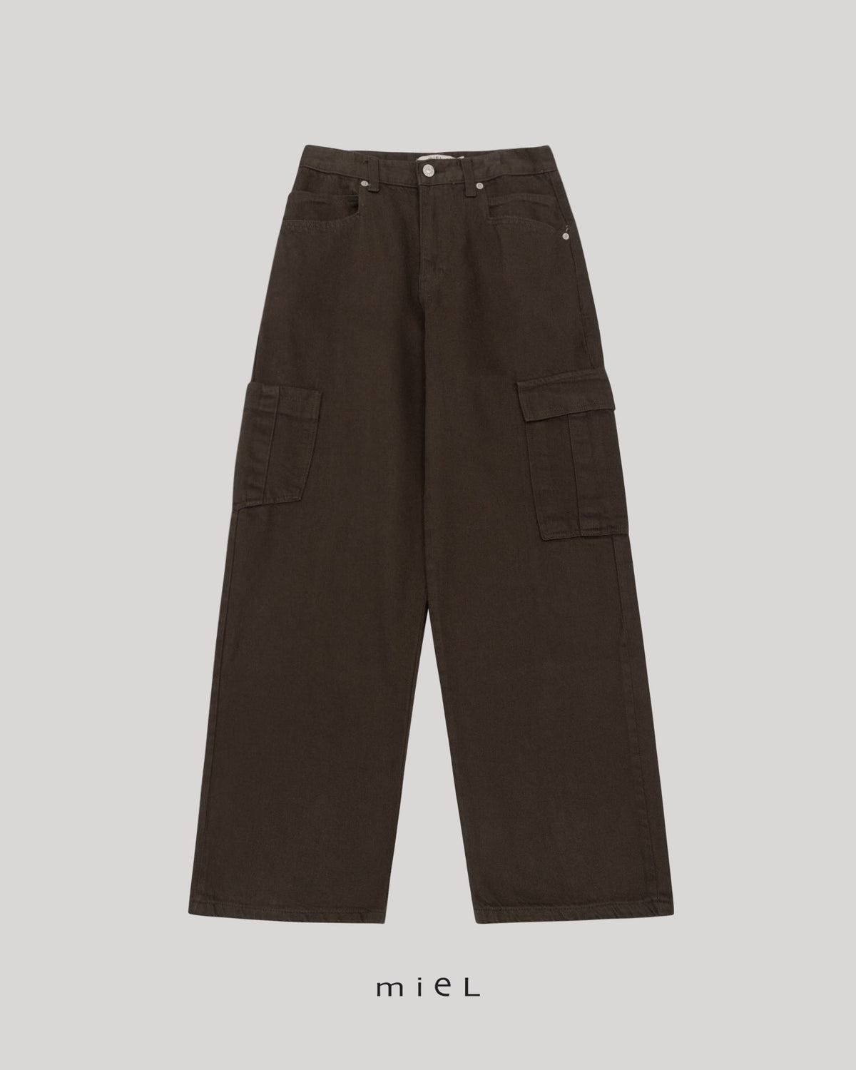 ️ 166 wool denim cargo pants-2col
