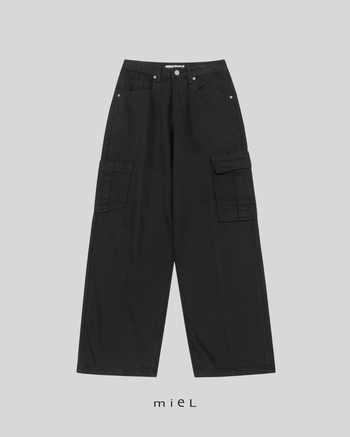 ️ 166 wool denim cargo pants-2col
