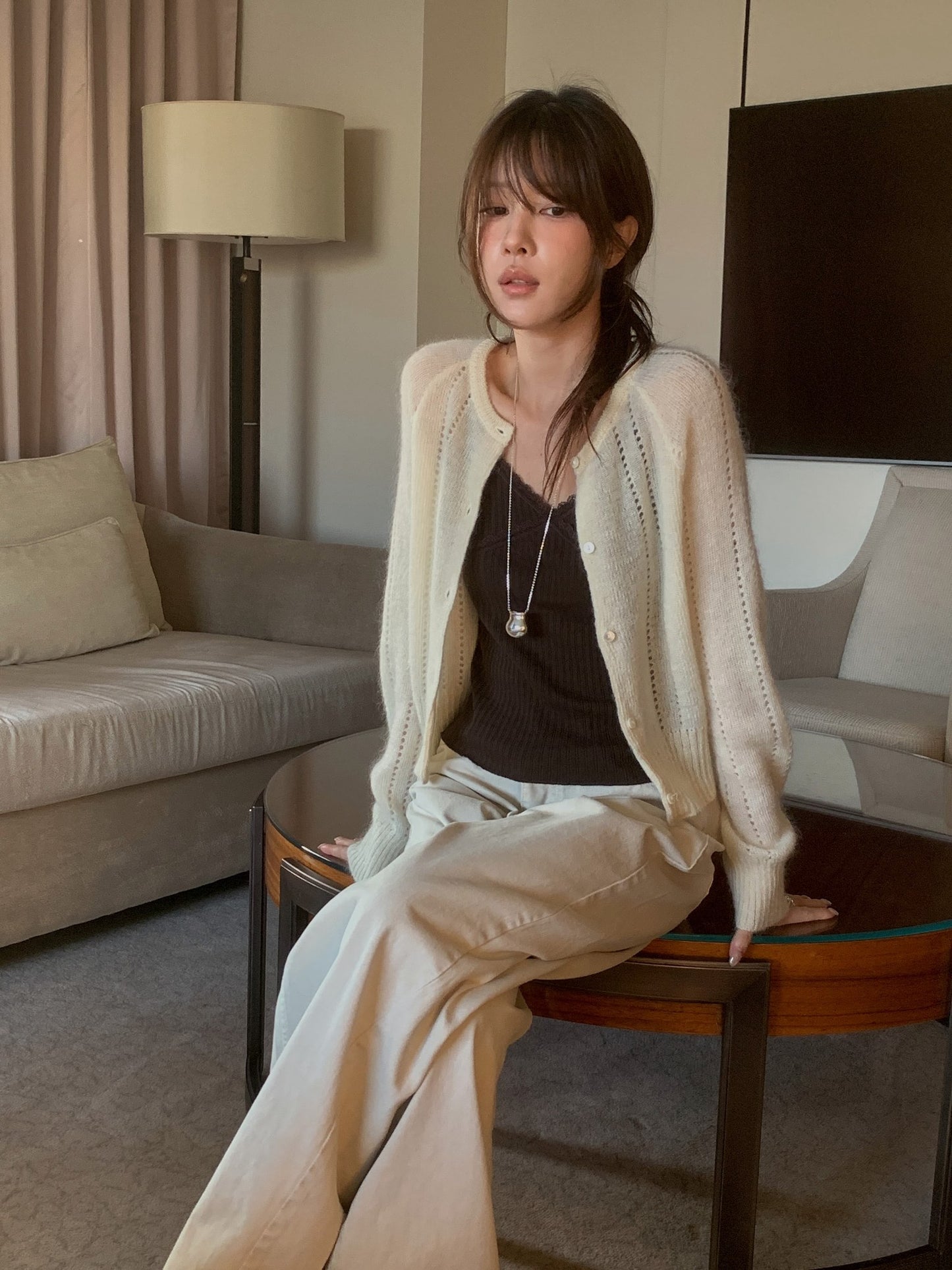hand-knitted cardigan-4col