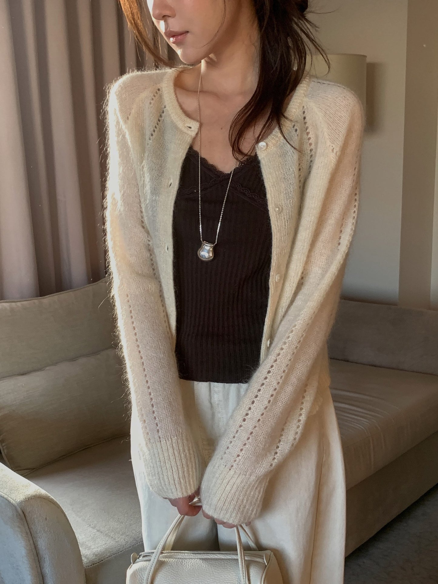 hand-knitted cardigan-4col