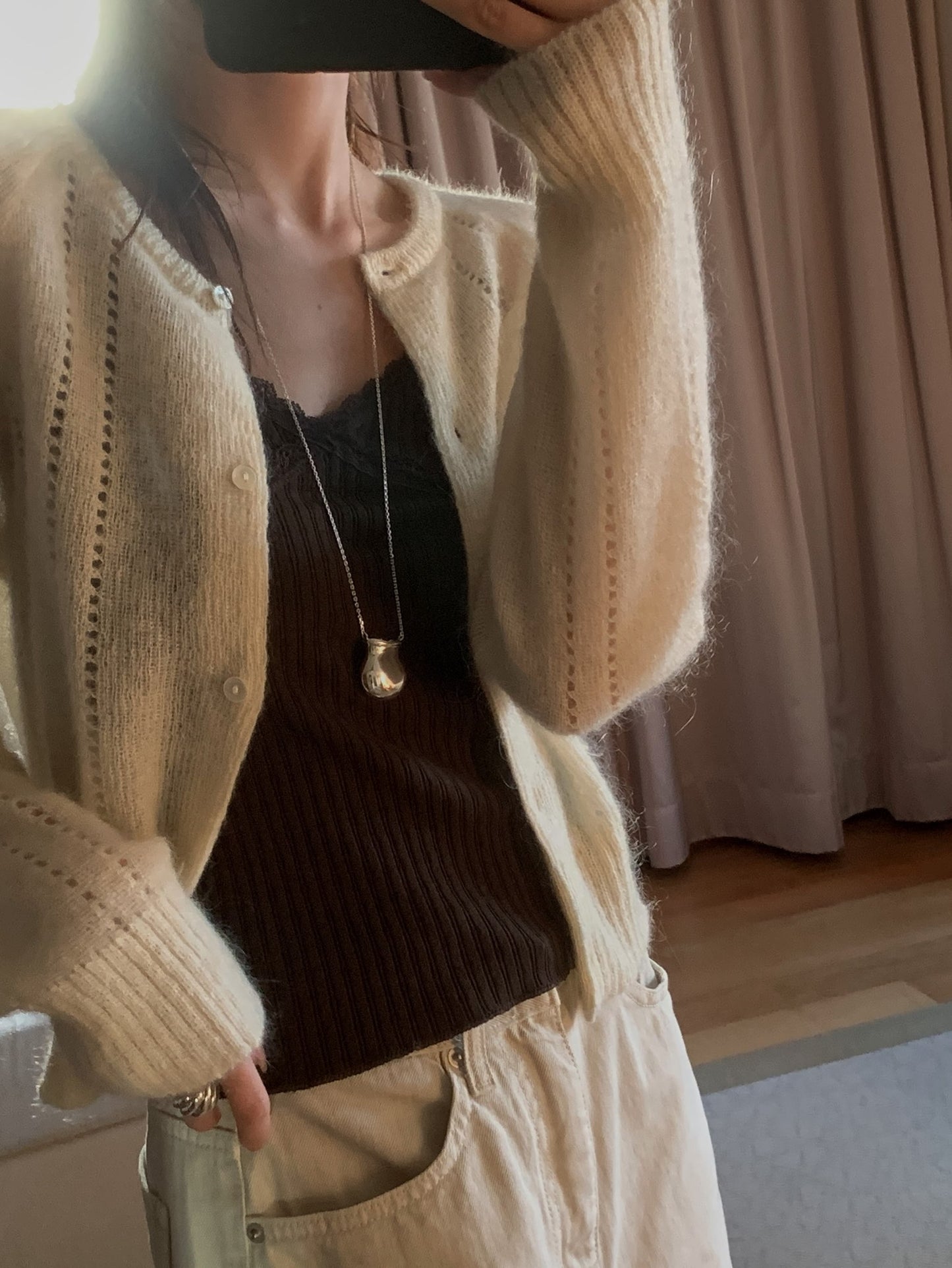hand-knitted cardigan-4col