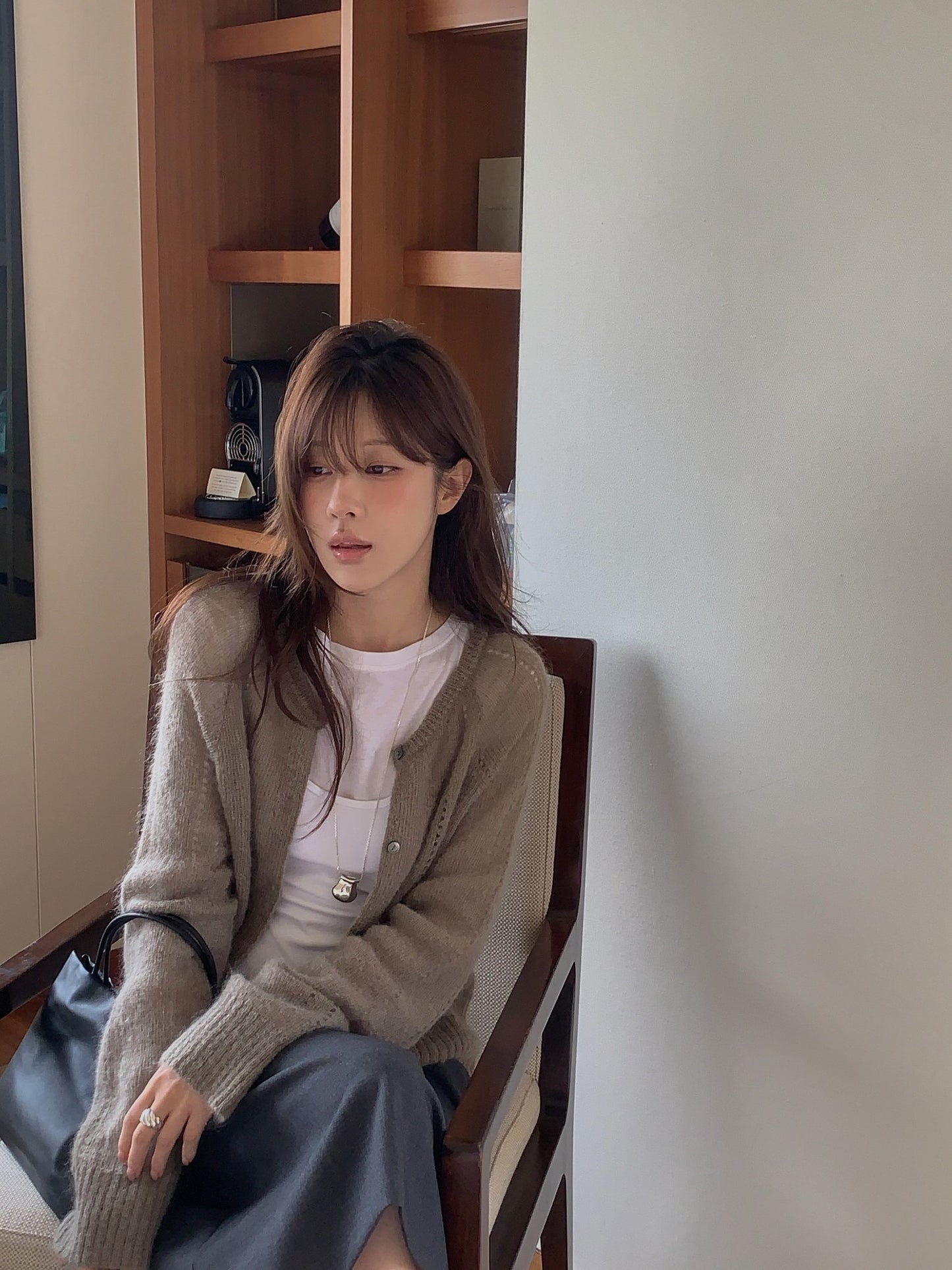 hand-knitted cardigan-4col