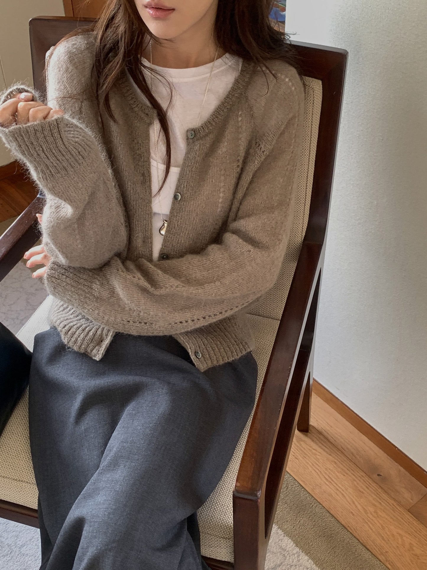 hand-knitted cardigan-4col