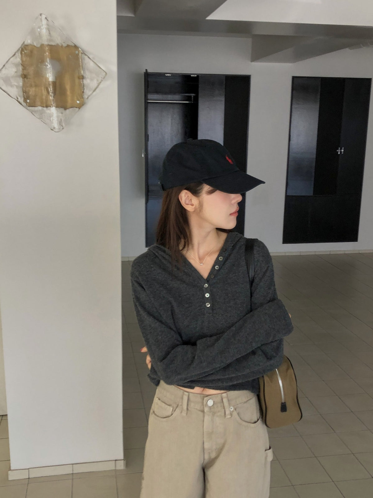 ️ hooded knit-3col