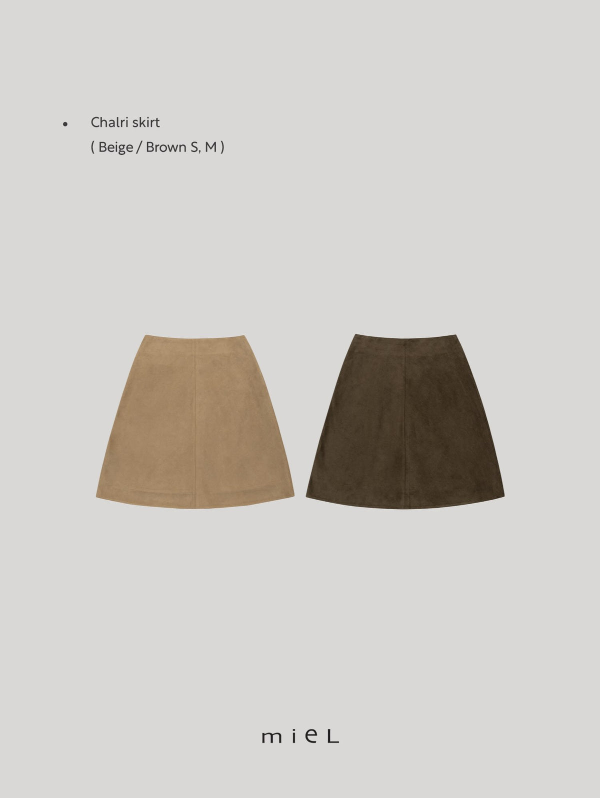 ️ charlie suede skirt-2col