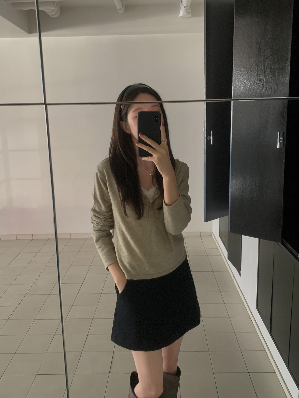 ️wool carin skirt-2col